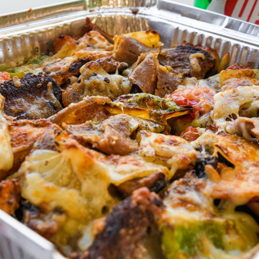 Sizzling Doner Kebab served in Papa Jaffer's, Edinburgh.